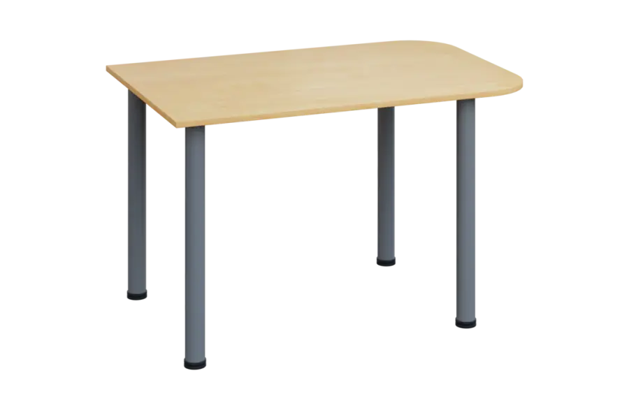 EJH 1 - 120 přístavba jednací, kovová podnož stříbrná, deska 18 mm, bříza světlá